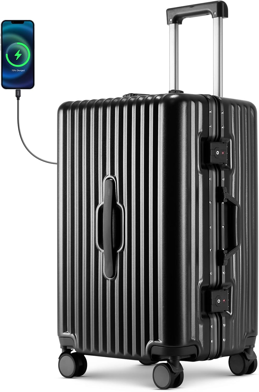 Black Hard Shell Carry On Luggage