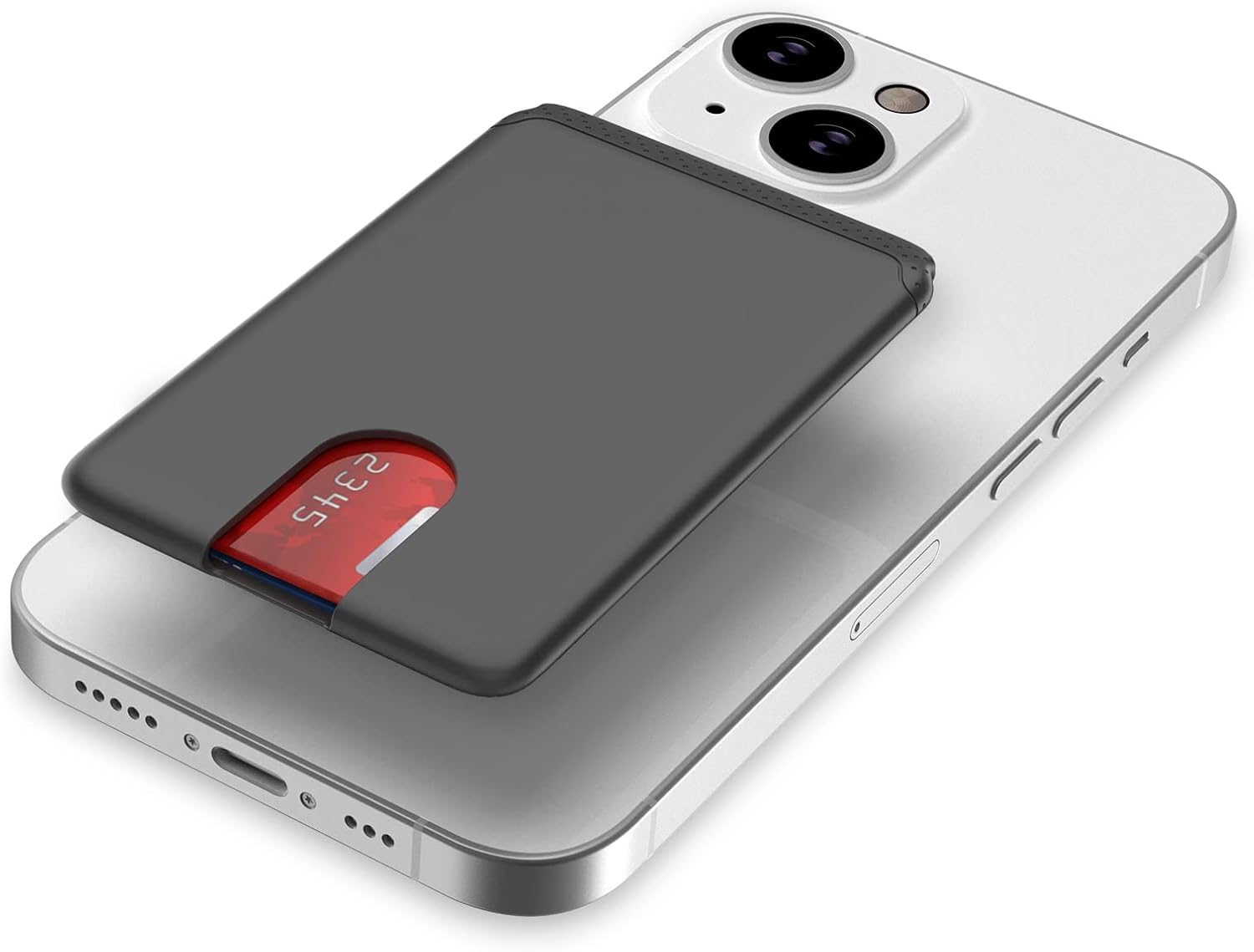 Magnetic Grey Phone Card Holder