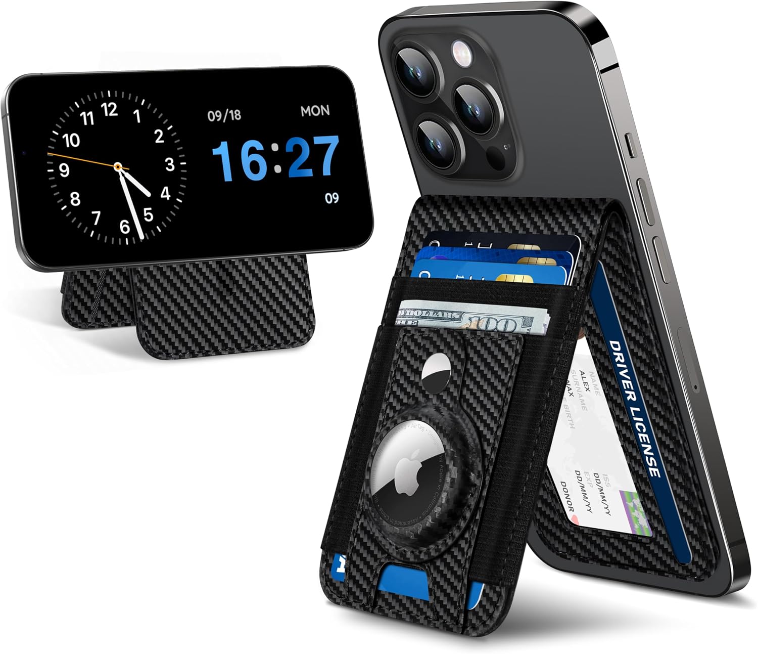 Carbon Fiber Magsafe Wallet Stand