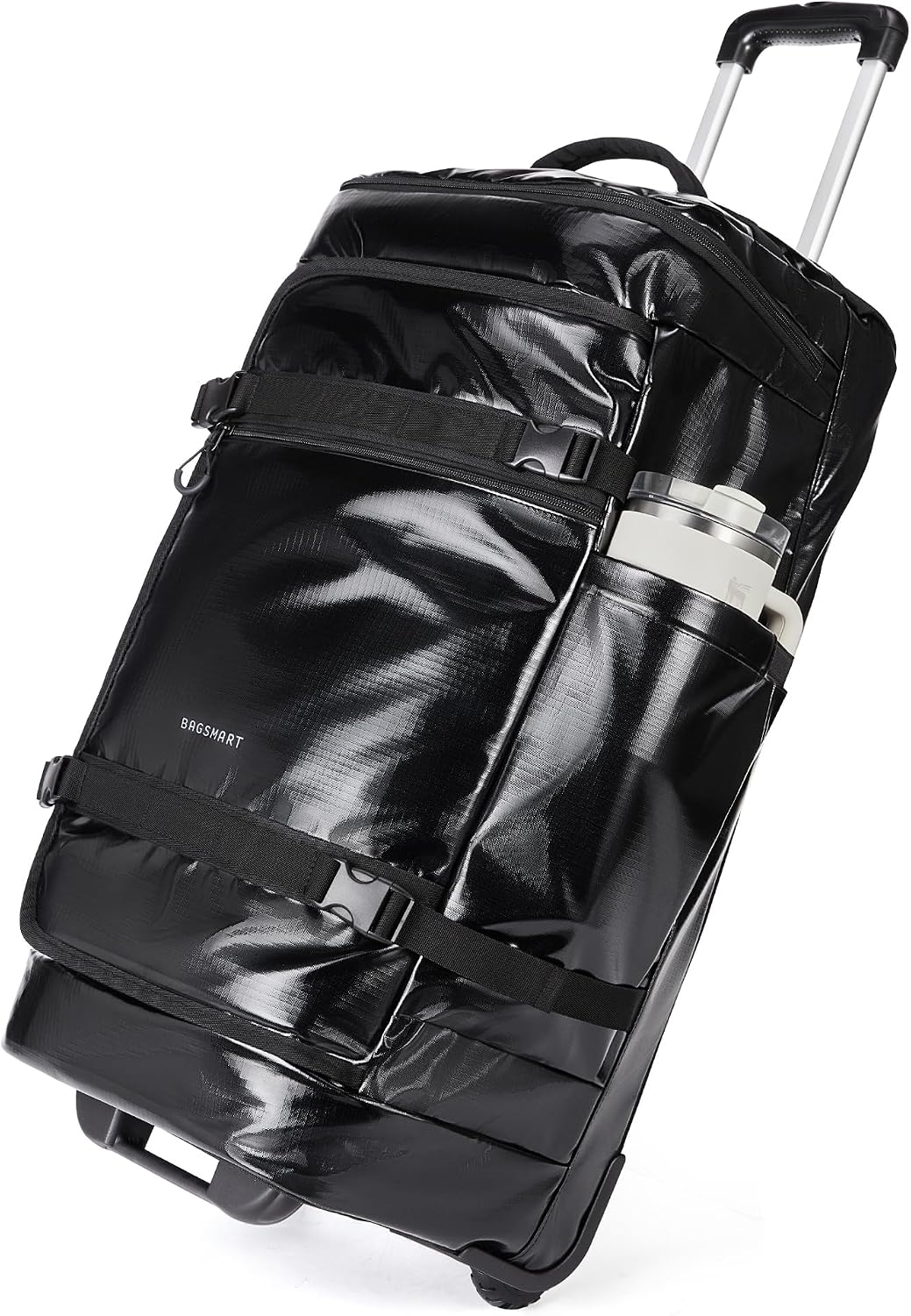 BAGSMART black rolling duffel