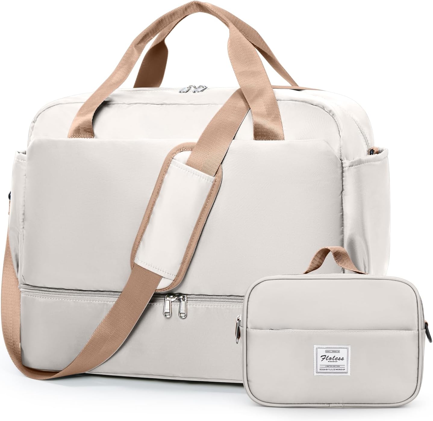 Floless beige travel set