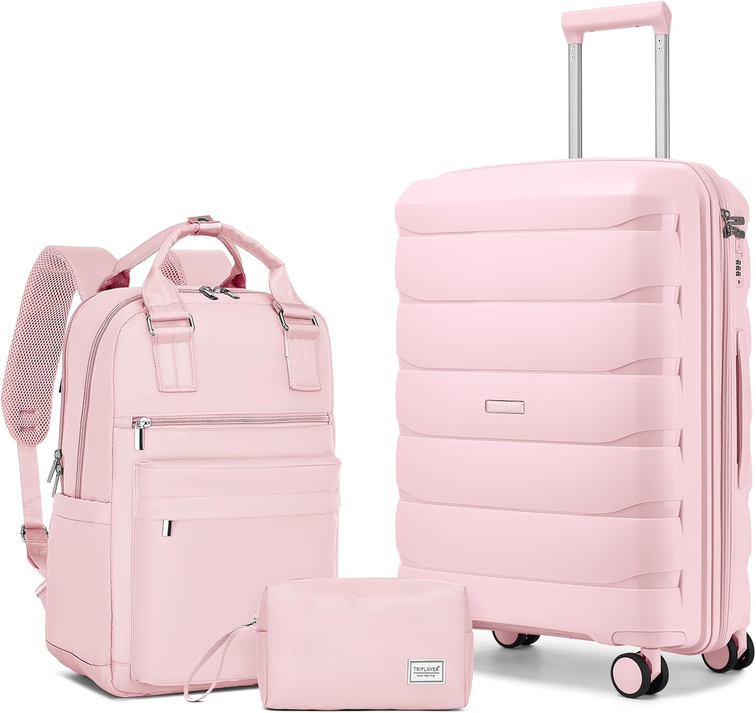 Triplayer Pink Luggage Backpack